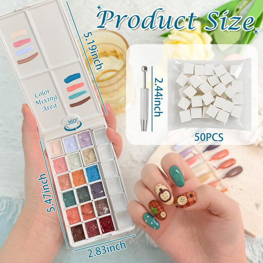 GJYUQHUA 18-color gradient gels for seamless ombre nails.