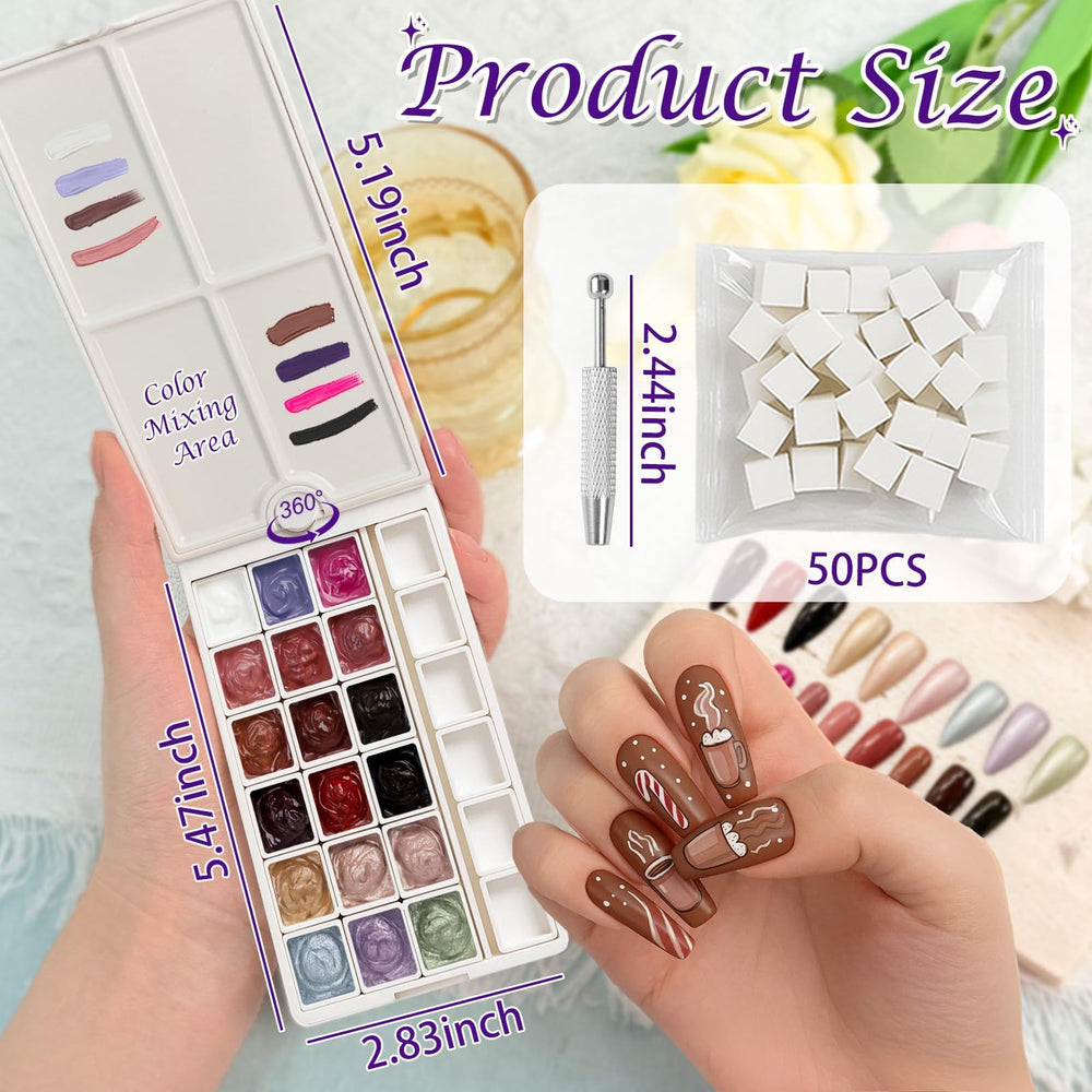 GJYUQHUA rotating lid doubles as a mixing palette for custom shades