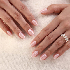 GJZEZ Polka Dot short soft gel nails in almond shape for fast, elegant manicures.
