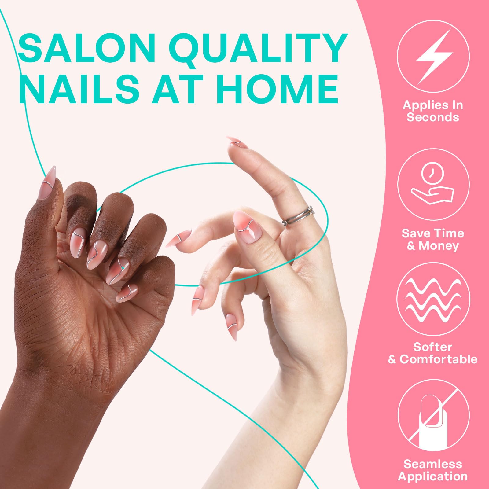 GJZEZ soft gel material delivers comfortable, flexible wear on nails.