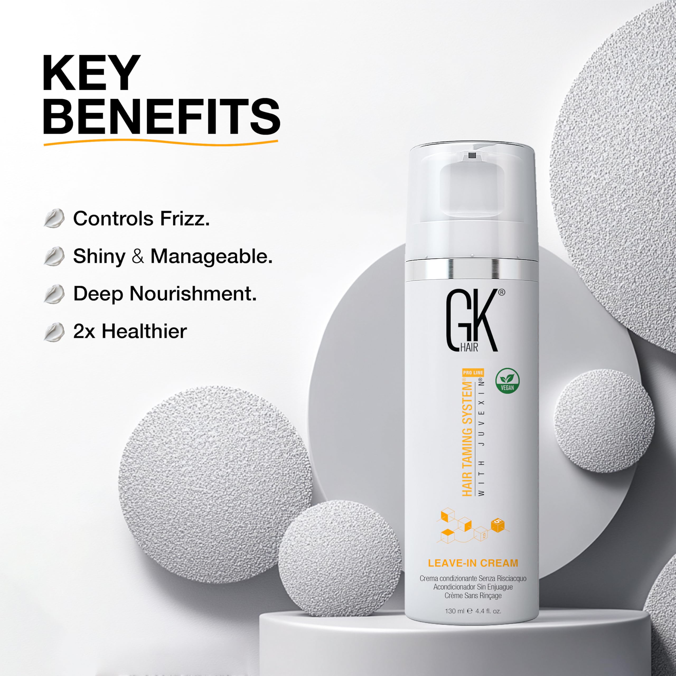 GK HAIR heat protection supports styling on sweaty days or during workouts.