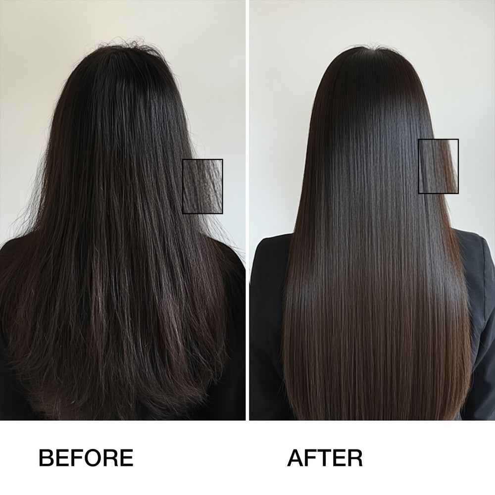 GK HAIR Balancing Shampoo label close-up highlighting sulfate-free formula