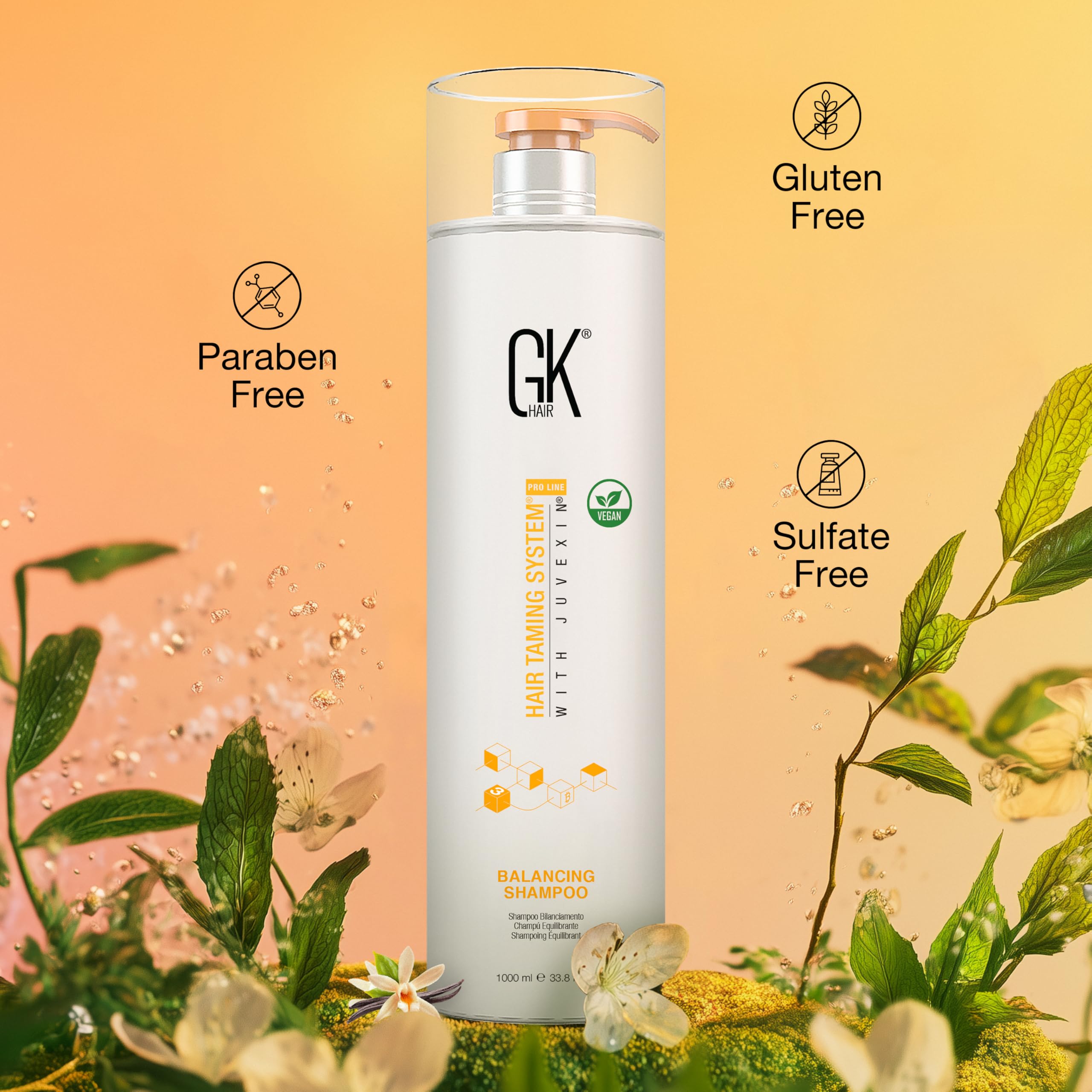 GK HAIR Balancing Shampoo application on scalp as pre-treatment cleansing