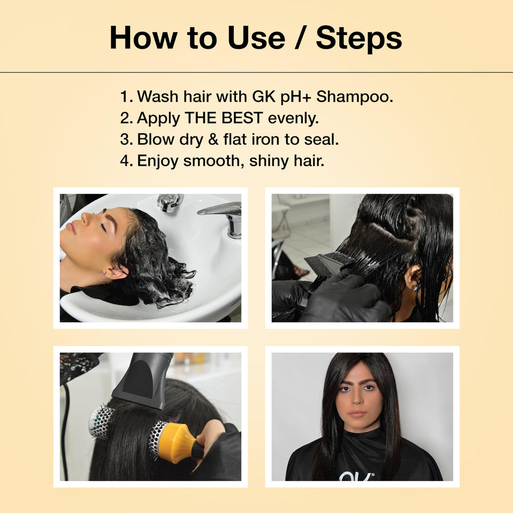 GK Hair Keratin Treatment damaged hair before-after showing shine and renewal