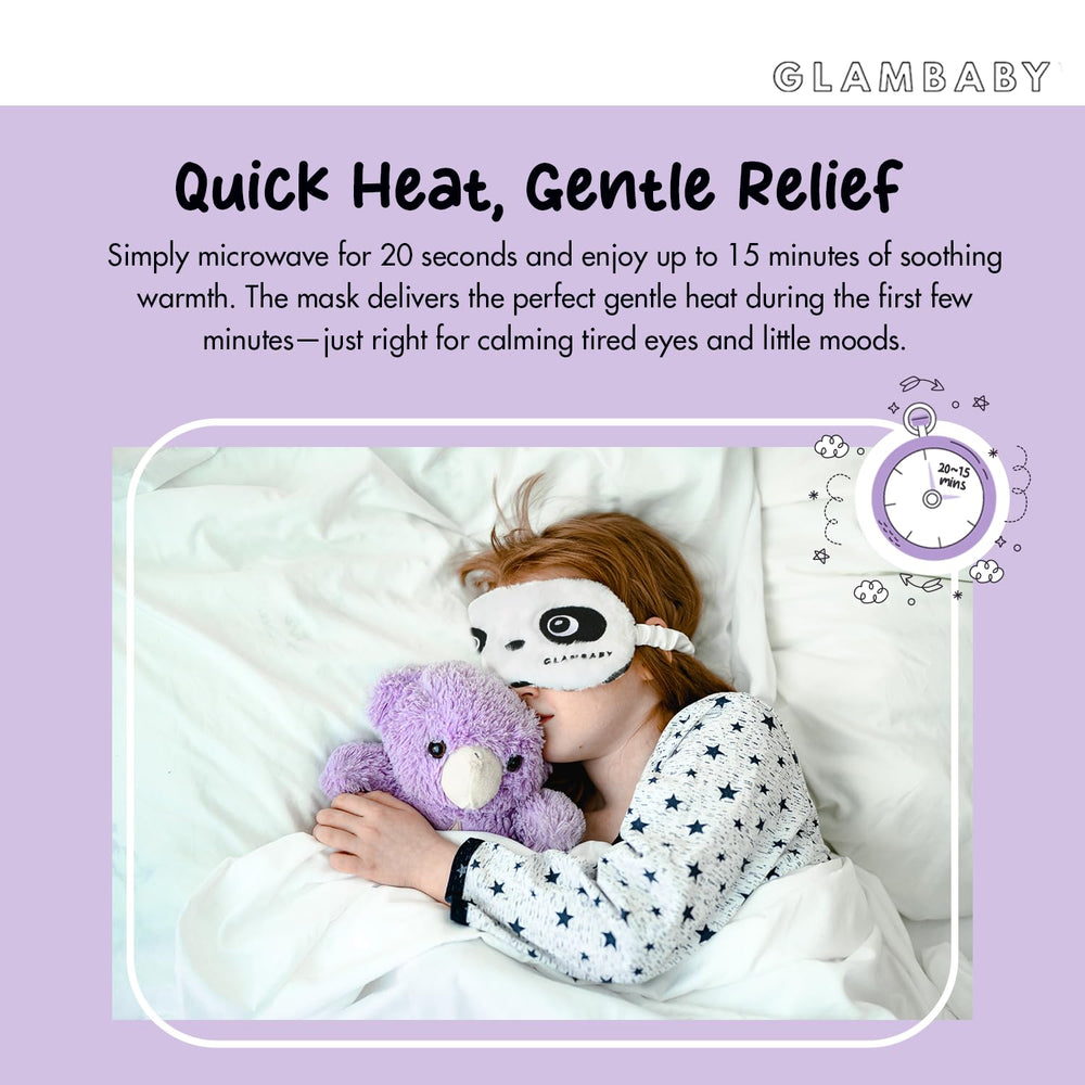 GlamBaby Eye Care heat therapy in the microwave for gentle warmth