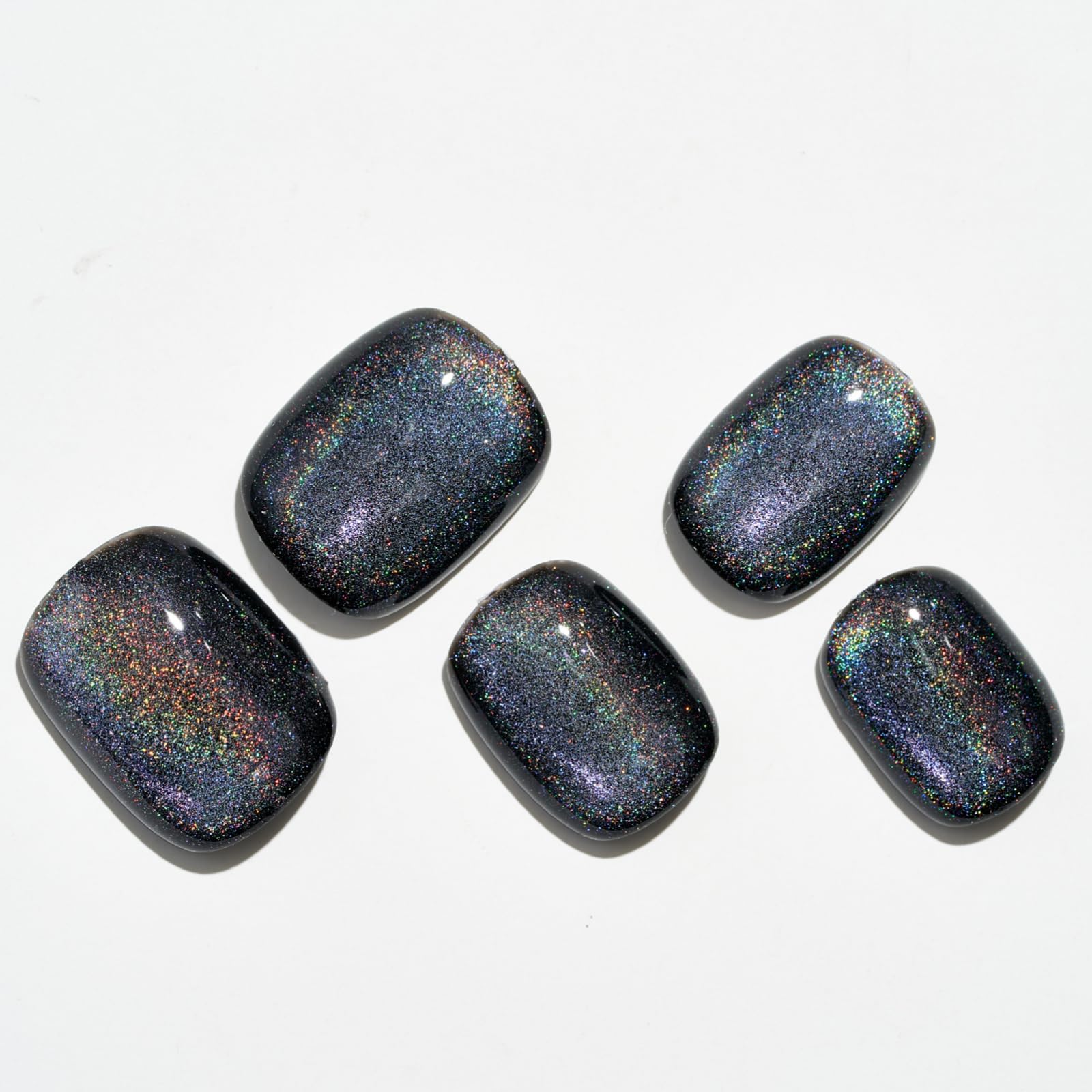 GlamerMaid nails with a glossy gel-like finish for a polished look.