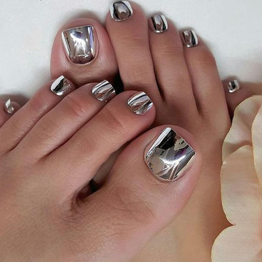 GLAMERMAID press on toenails set for quick at home manicure with a glossy finish