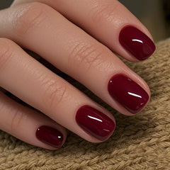 GLAMERMAID pure red gel finish nails delivering salon shine at home