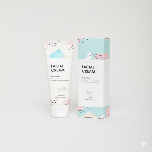 Glamfox facial cream jar close-up showing rich texture for hydration