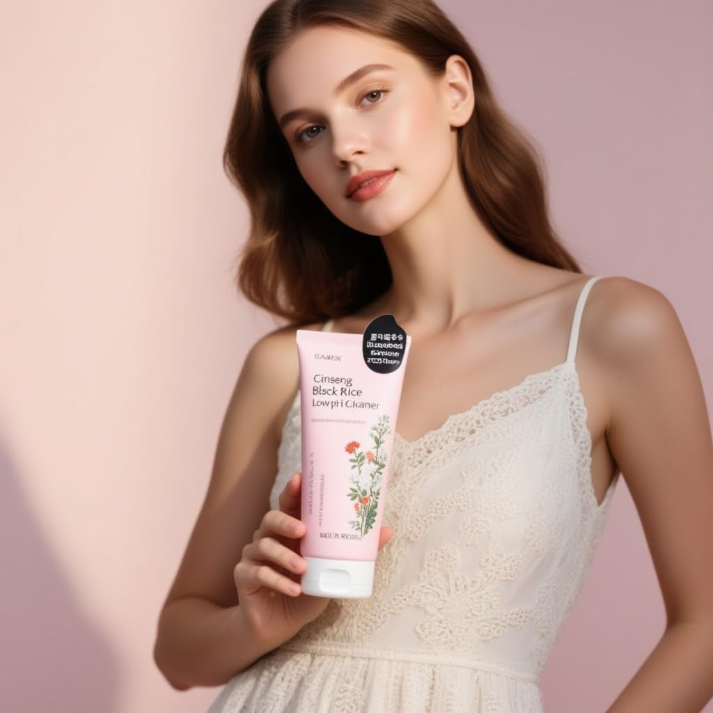 Glamfox Ginseng Black Rice cleanser ingredients oil shot emphasizing rice bran oil moisturizing