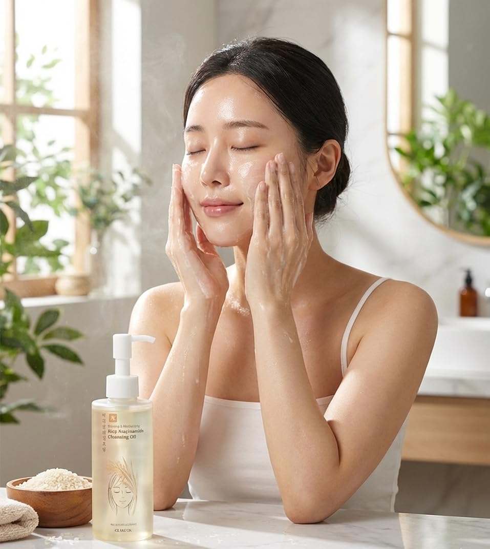 Glamfox oil-to-milk emulsion activates with water for a clean rinse