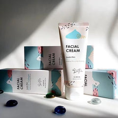 Glamfox skincare routine setup display for morning and night care