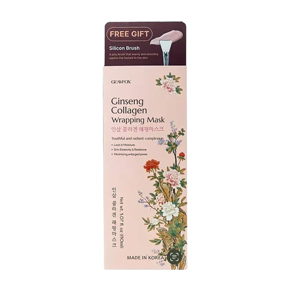 Glamfox wrapping mask 5oz jar highlighting generous hydration for skin