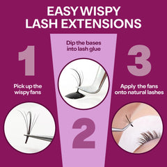 Glamgaze handmade lash fans ensure consistent quality throughout application.