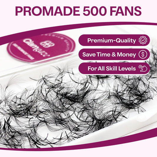 Glamgaze Premade Fans Soft Light-Weight offer comfortable wear and subtle drama