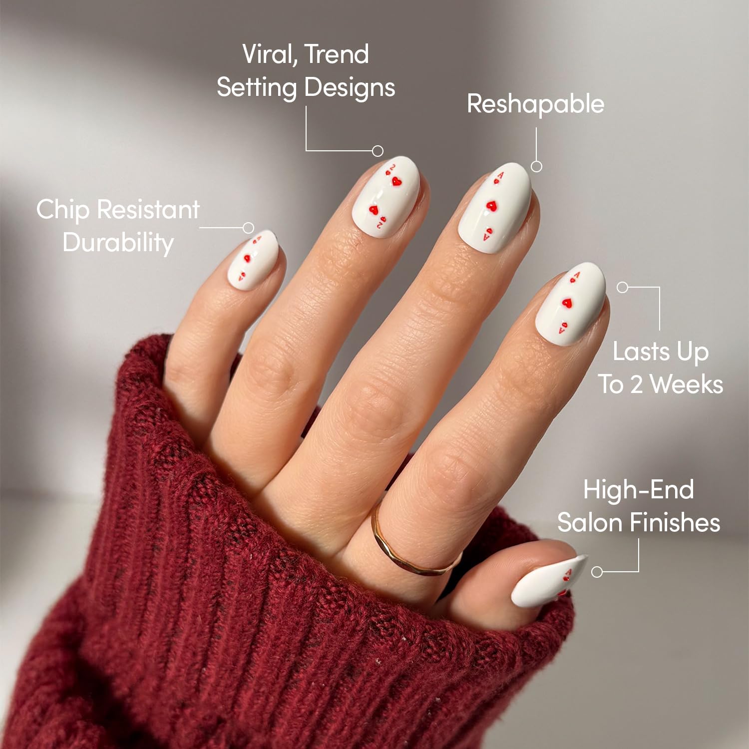Glamnetic 30-nail kit with 15 sizes and a storage box for a perfect fit