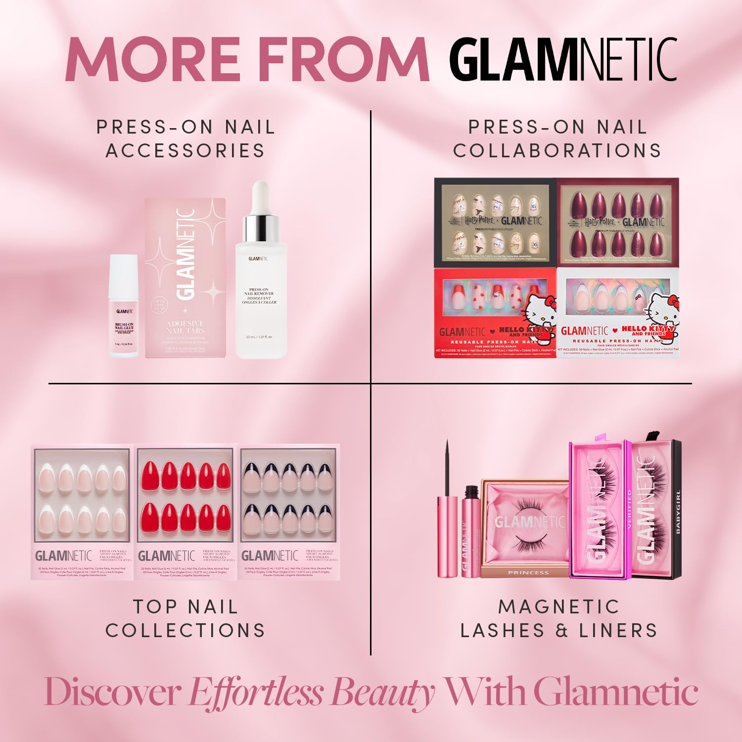 Glamnetic easy removal and reusable nails with gentle technique