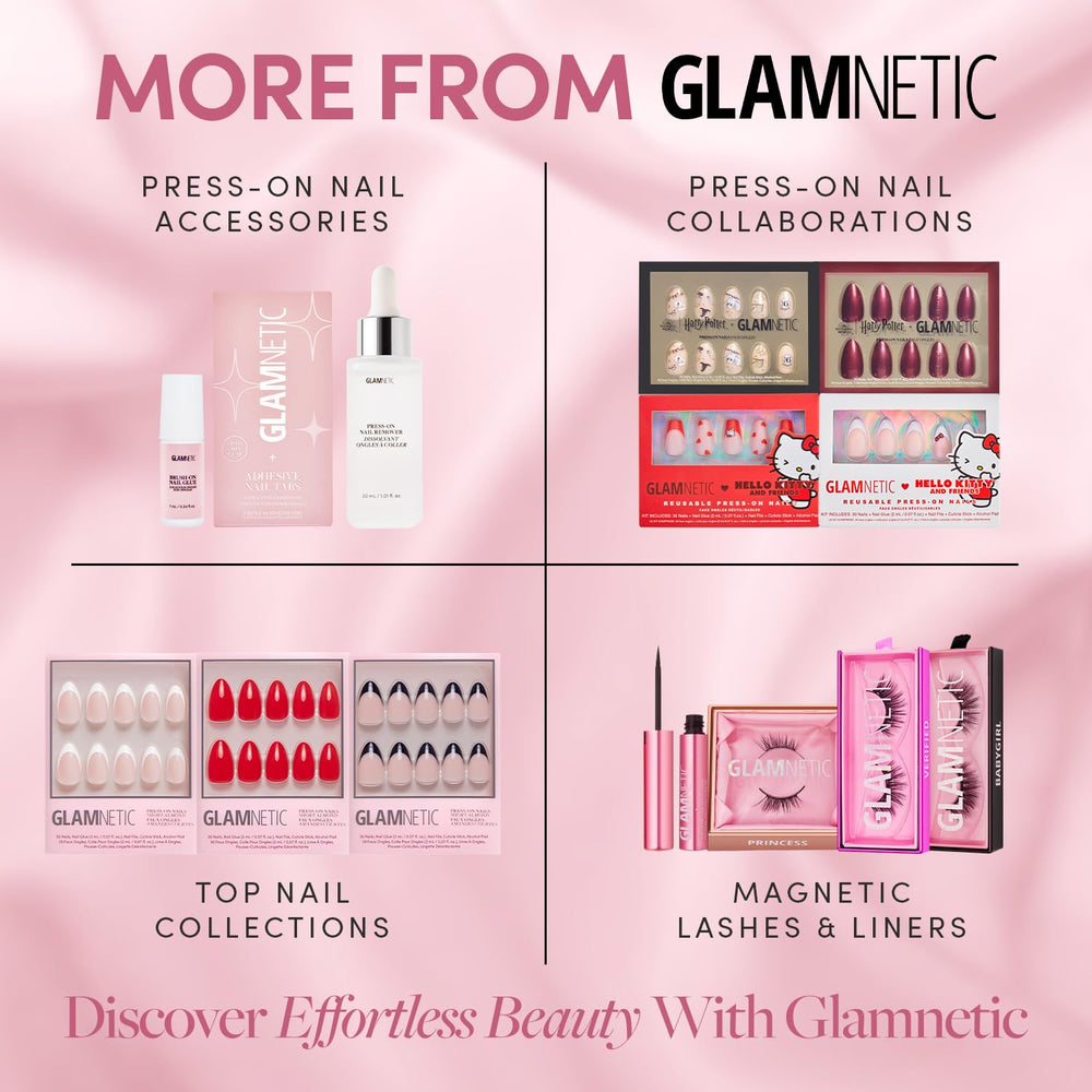Glamnetic easy removal and reusable nails with gentle technique