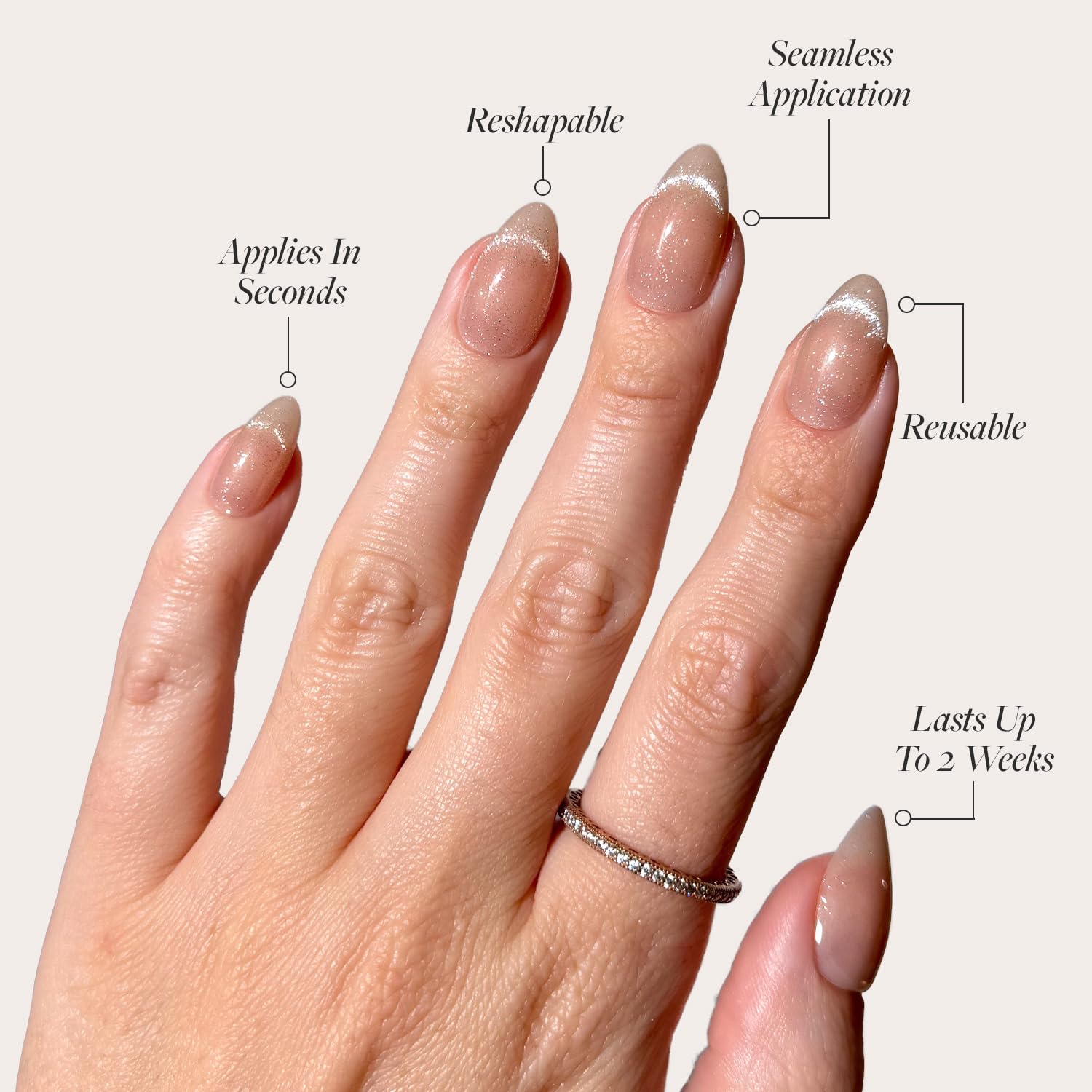 Glamnetic GlamZilla 30 nails in 15 sizes for perfect fit and customization