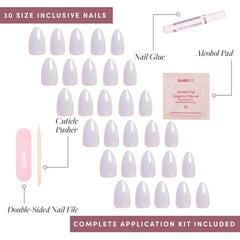 Glamnetic nail glue and tools included for easy at-home application.