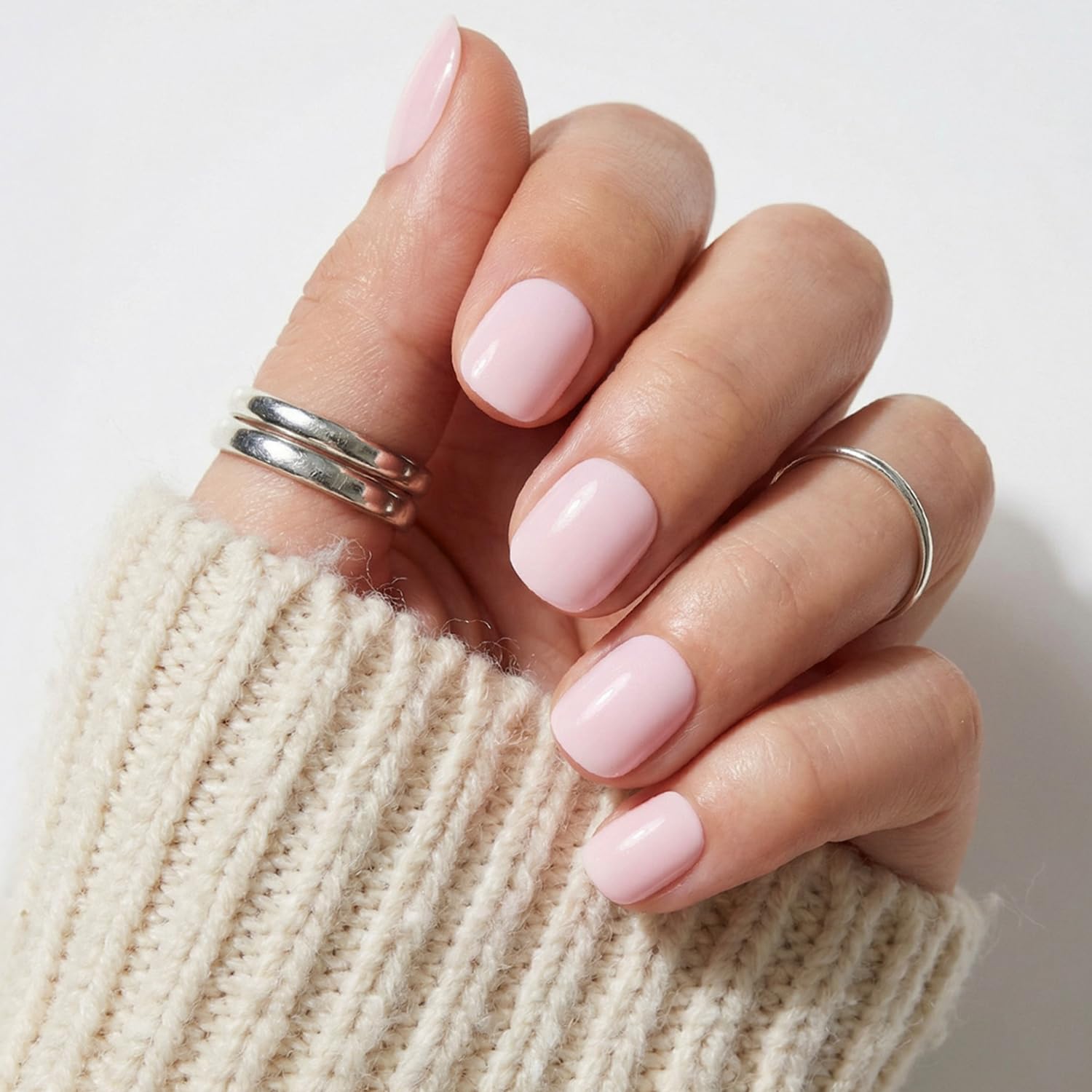 Glamnetic Sugar BB nails with a glossy finish for a polished, salon-worthy look.