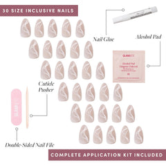 Glamnetic WOO-MAN nail kit storage box with included tools.
