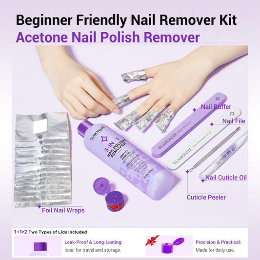 Glamonade remover kit tools laid out for efficient at-home removal