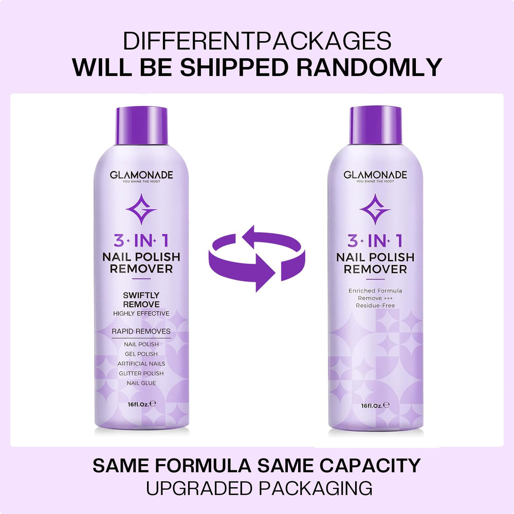 Glamonade finished nails with glossy shine after gentle removal.