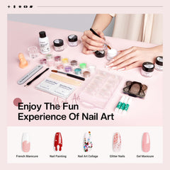 Glamonade nail kit nude acrylic powder for elegant, versatile finishes