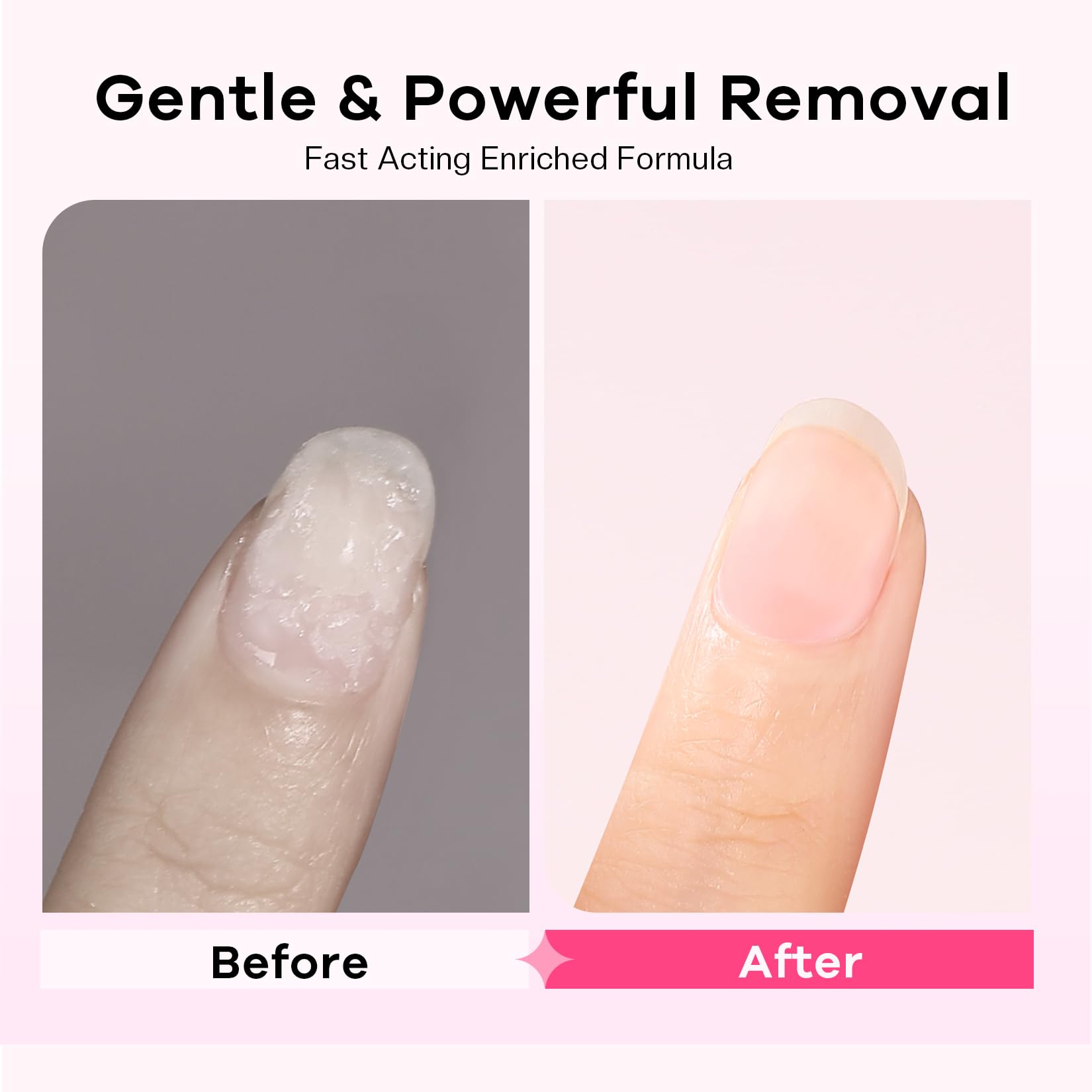 Glamonade nails after removal look clean and hydrated.