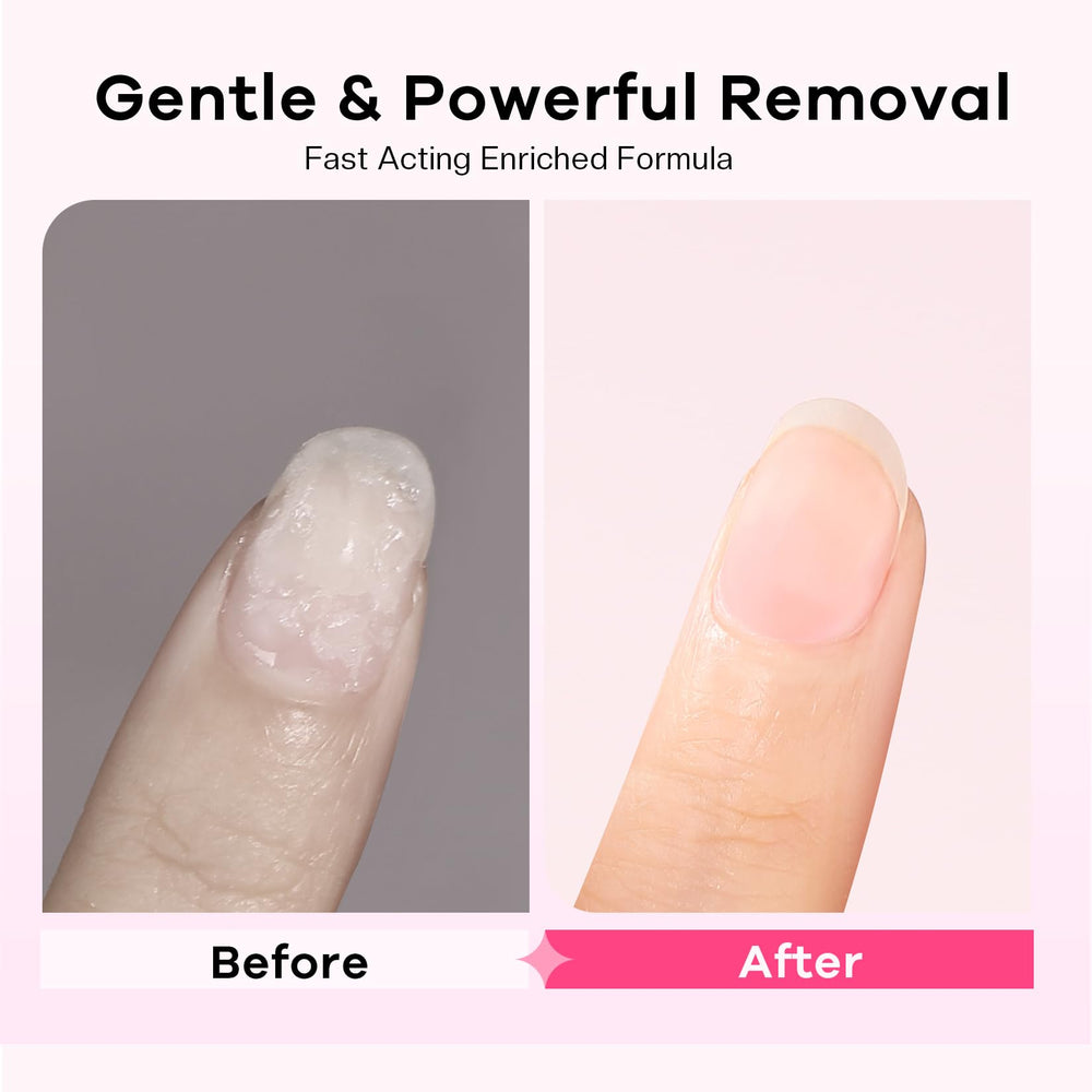 Glamonade nails after removal look clean and hydrated.