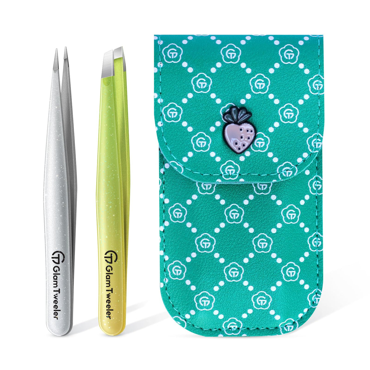 GlamTweeler expert slant tweezer for precise brow shaping