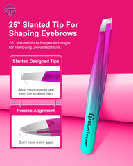 GlamTweeler slant tweezer for eyebrow shaping and tidying