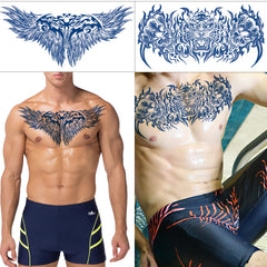 Glaryyears chest-upper-thorax layout tattoo sheet suits large area accents.