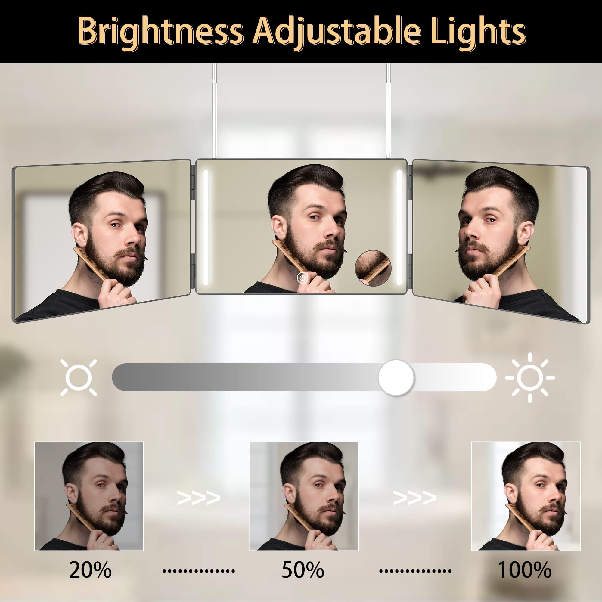 GLDDAO three-fold design mirrors a wide view while staying portable.