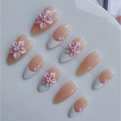 Gleamrain almond press-on nails with almond shape for effortless everyday elegance.