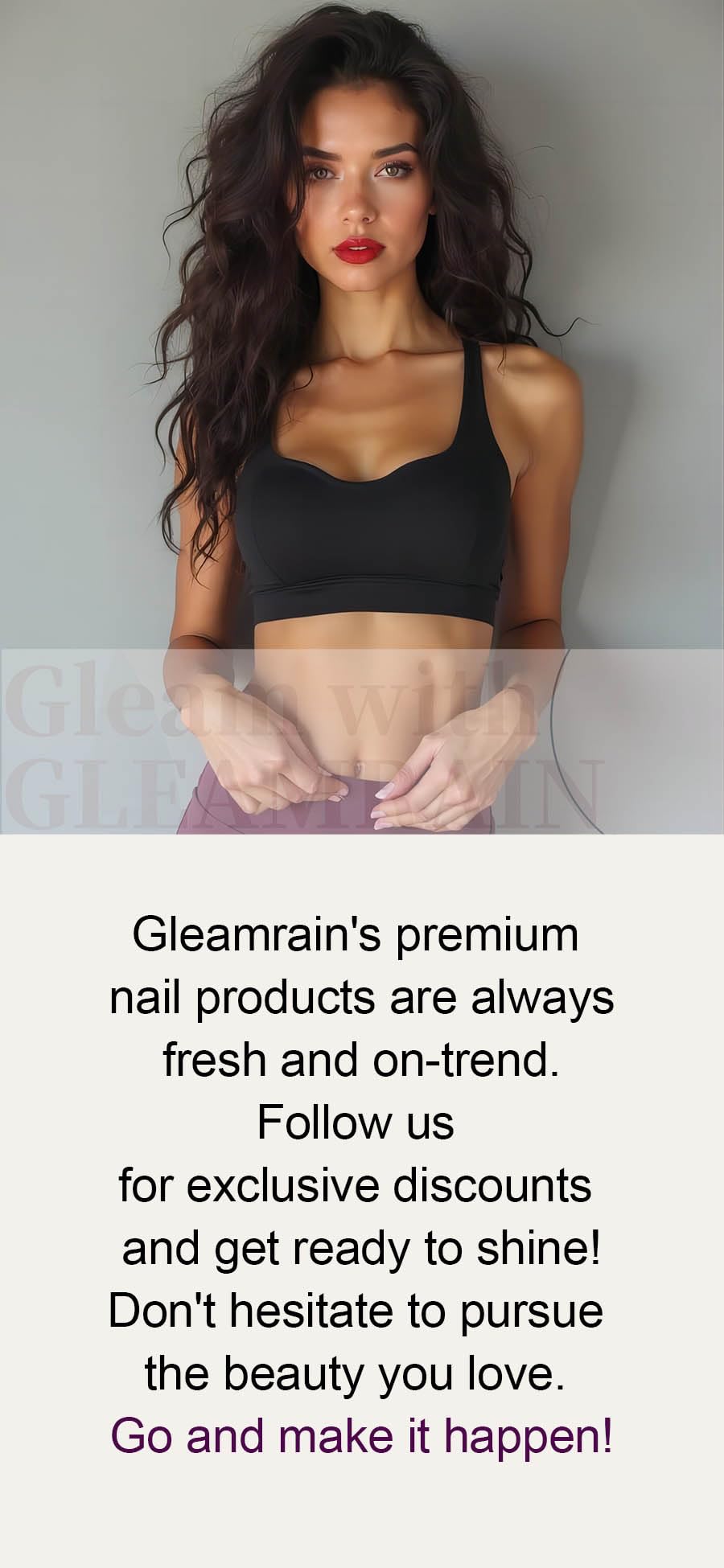 Gleamrain almond press-ons are ready for at-home manicures with minimal effort