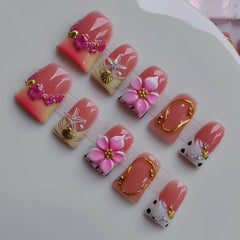 Gleamrain nails with a high-gloss finish for lasting shine