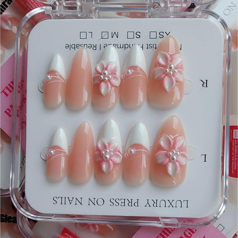 Gleamrain cherry blossom pink nails radiant with a high-gloss finish.