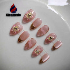 Gleamrain nails glitter details support long wear aesthetics.