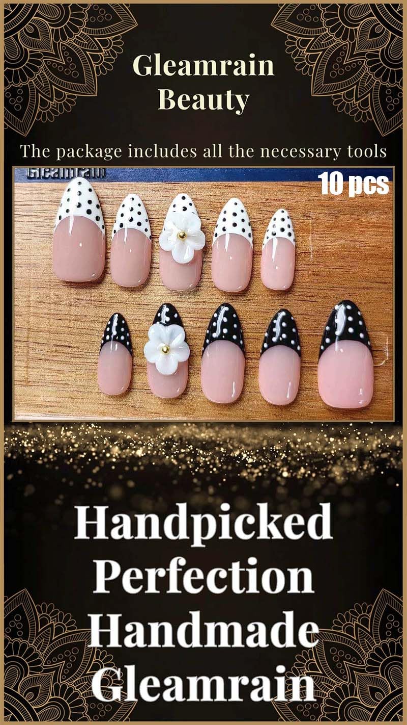 Gleamrain medium almond nails designed for easy fit and application