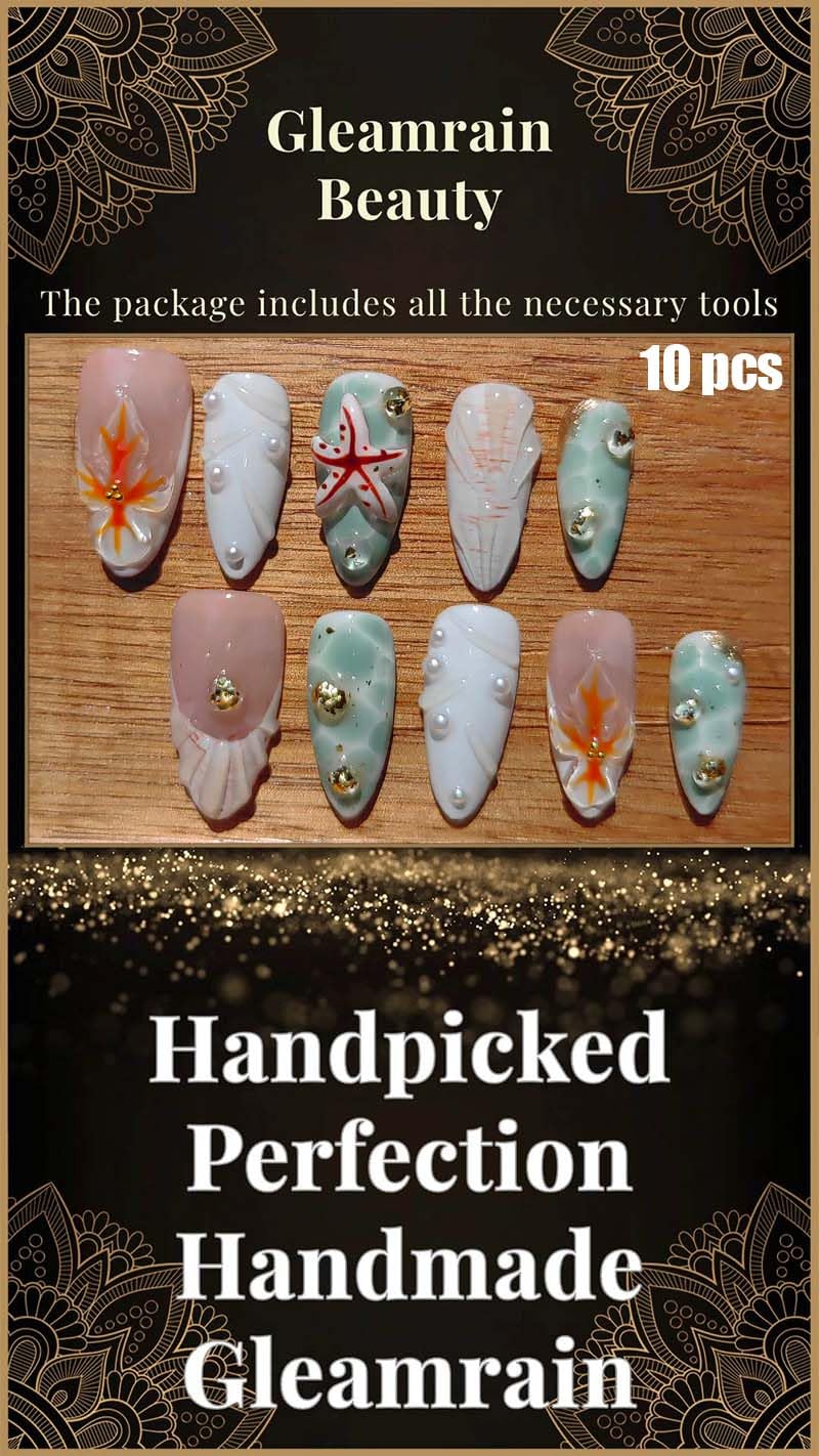 Gleamrain almond-shaped nails designed for comfortable wear and reliable adhesion.