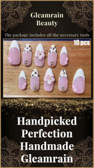 Gleamrain press-on nails ideal for at-home manicure sessions.
