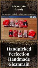 Gleamrain 10-piece Valentine nail set enables quick, versatile manicures.
