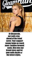 Gleamrain Xxl magenta square nails come in sizes for a comfortable fit.