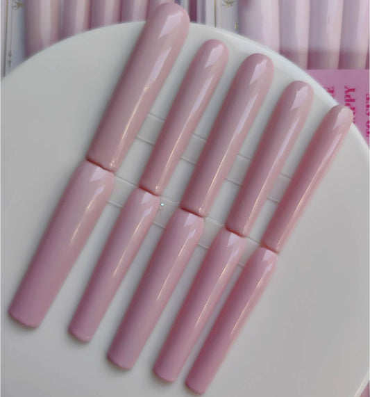 Gleamrain XXL press-on nails with pink floral pattern for elegant everyday wear