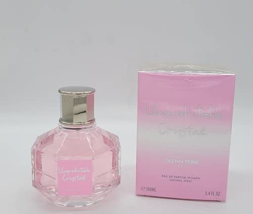 Glenn Perri Unpredictable Crystal bottle front view, ideal for day-to-night elegance.