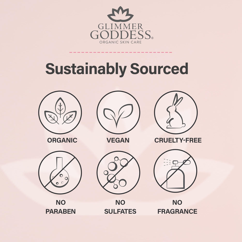 Glimmer Goddess body butter being applied to arm for shimmering glow.