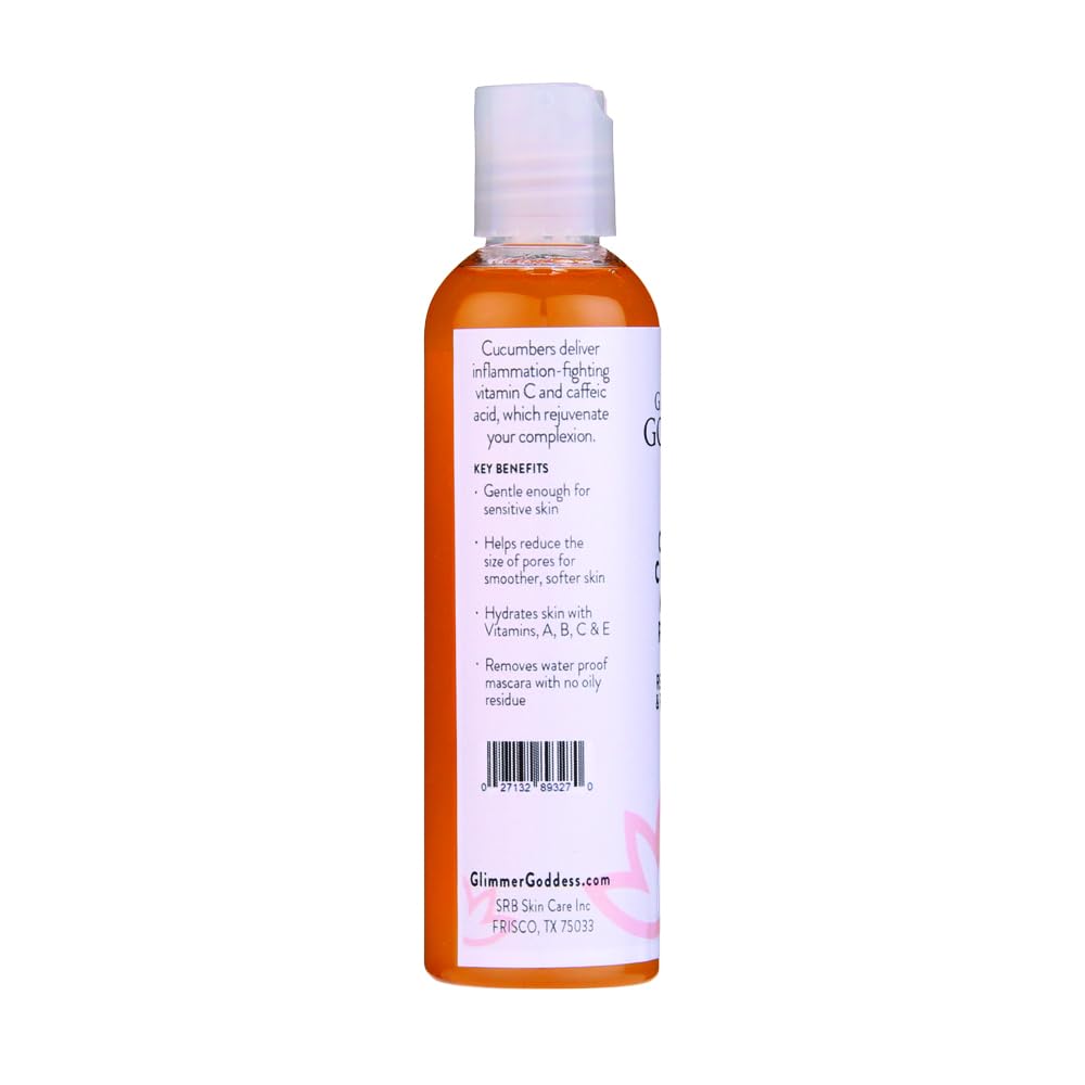 GLIMMER GODDESS cotton ball application for mess-free makeup removal.