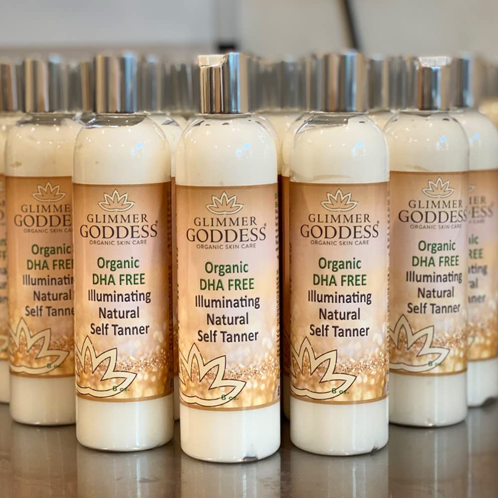 Glimmer Goddess erythrulose plant-based formula promotes smooth, buildable color without DHA.